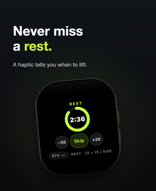 Rest timer on Apple Watch