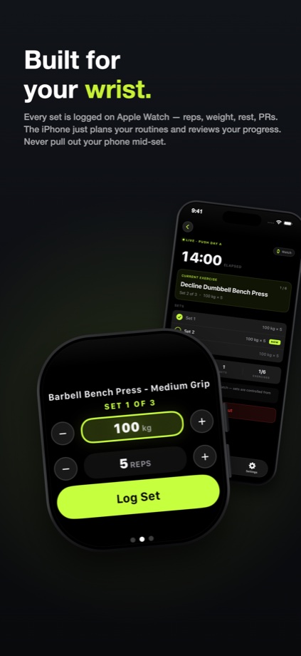 Built for your wrist — the watch logs, the iPhone plans and reviews