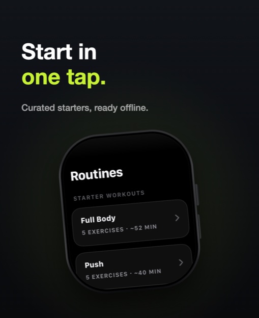Start instantly — built-in starter workouts on Apple Watch